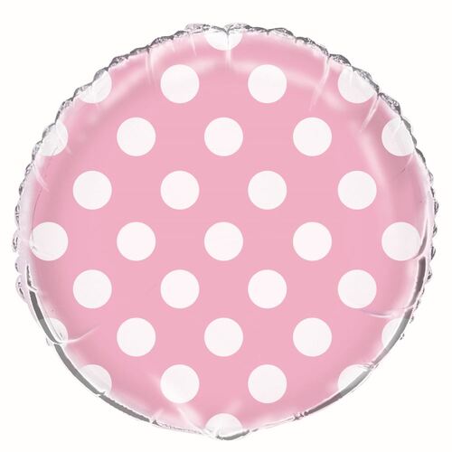 Dots Lovely Pink 45cm  Foil Balloons - Packaged