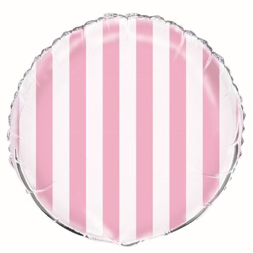stripes Lovely Pink 45cm  Foil Balloons - Packaged