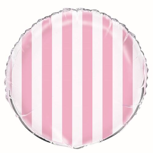 stripes Lovely Pink 45cm Foil Balloons - Packaged
