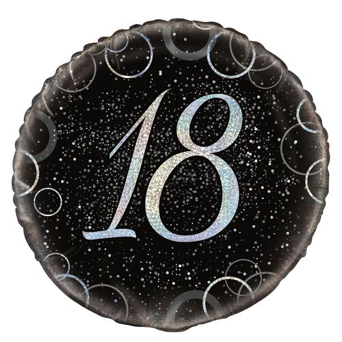 45cm Glitz Silver 18th Birthday Foil Balloon 