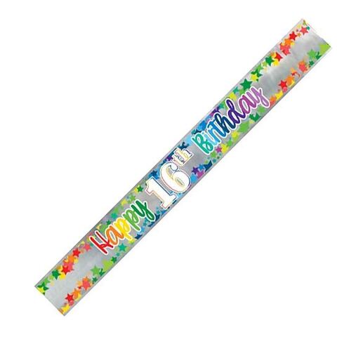 Rainbow star 16 Foil Banner 9ft