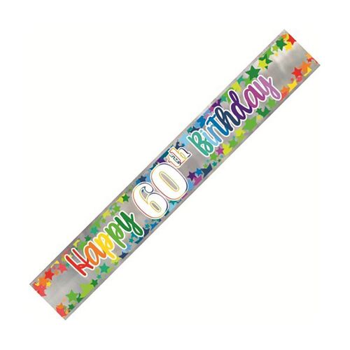 Rainbow star 60 Foil Banner 9ft