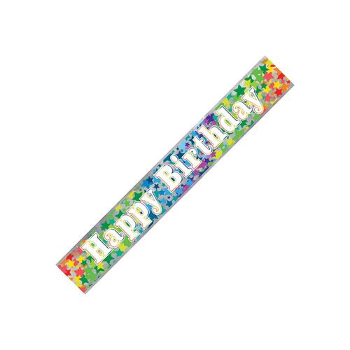 Rainbow star Hb Foil Banner 9ft