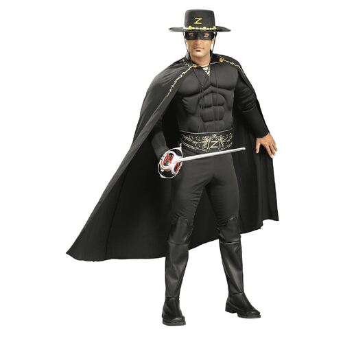 Zorro Deluxe Muscle Chest Costume Adult