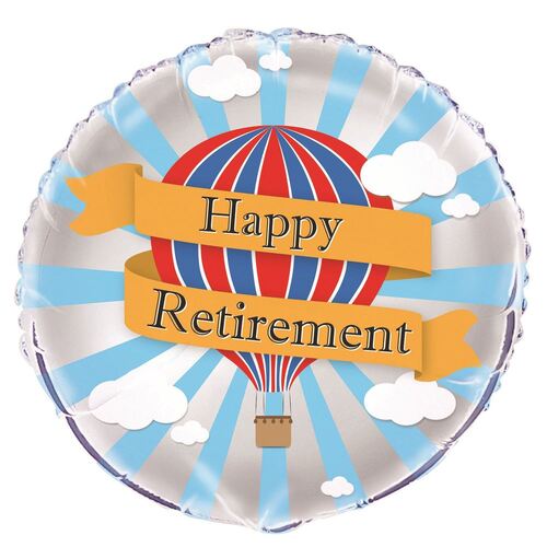 Happy Retirement 45cm (18) Foil Balloon Packaged