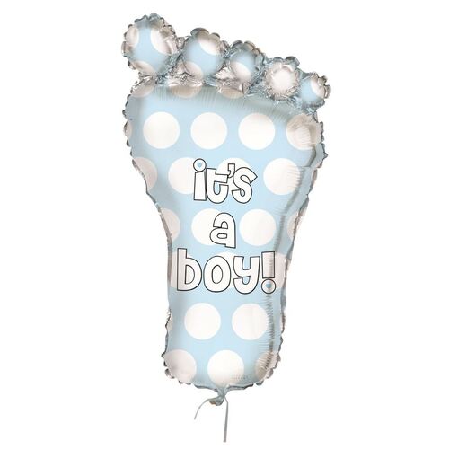 Blue It'S A Boy Baby Foot 78.5cm Foil Balloon