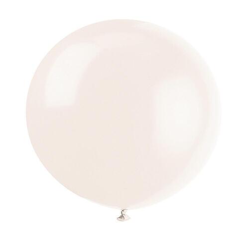 91cm Linen White Latex Balloons 6 Pack