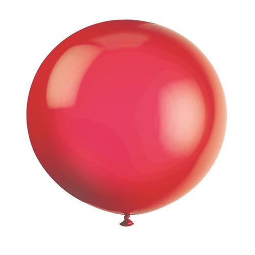 91cm Scarlet Red Latex Balloons 6 Pack