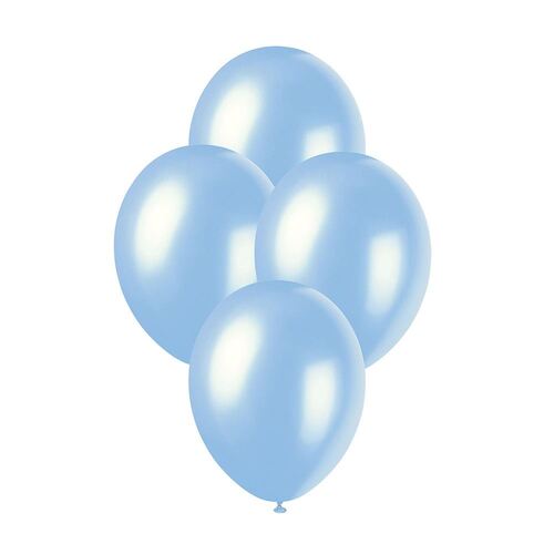 30cm Sky Blue Pearl Premium Balloons 50 Pack