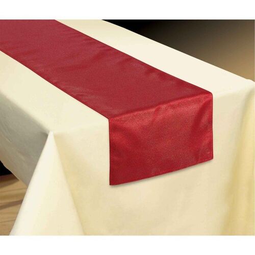 Red Luxury Table Runner Metallic Fabric