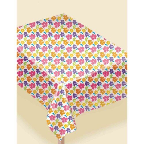 Summer Hibiscus Tablecover Plastic