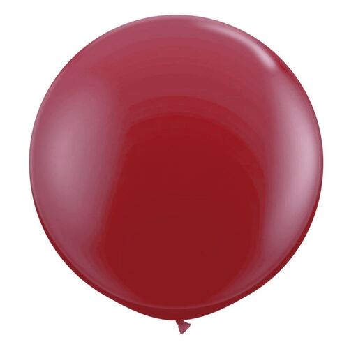 90cm Round Fashion Maroon Latex 2 Pack