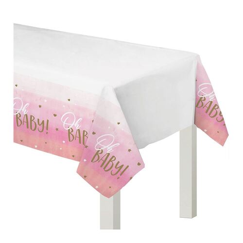 Oh Baby Girl Plastic Tablecover