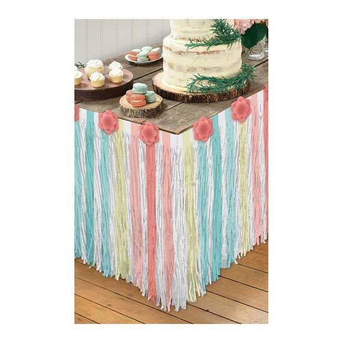 Free Spirit Happy Birthday Table Skirt & Flowers