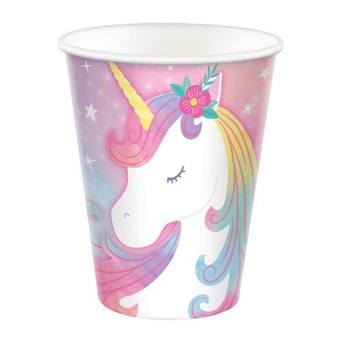 Enchanted Unicorn Paper Cups 266ml 8 Pack