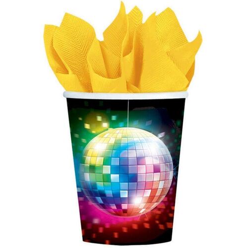 Disco Fever Cups 266ml 8 Pack