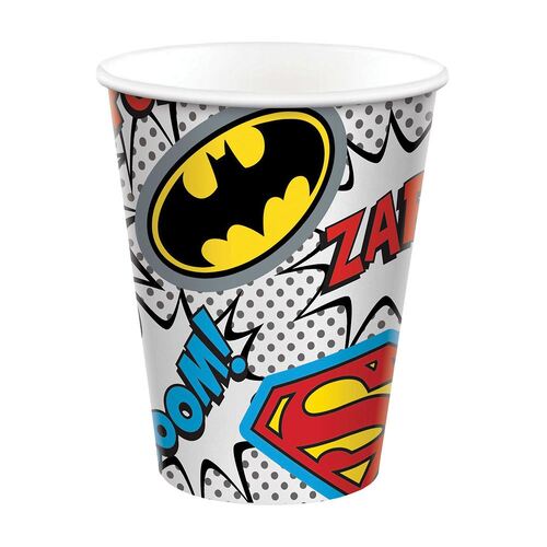 Justice League Heroes Unite Paper Cups 266ml 8 Pack