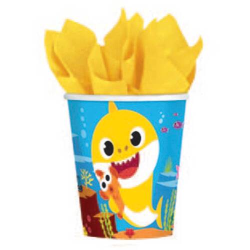 Baby Shark  Paper Cups 266ml 8 Pack
