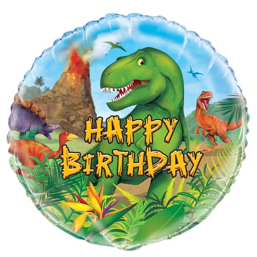 45cm Dinosaur  Foil Balloon Packaged