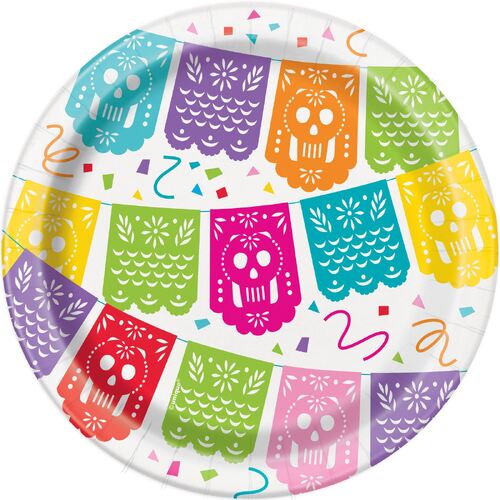Mexican Fiesta Paper Plates 18cm 8 Pack