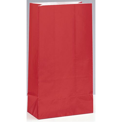 Paper Bags Red 12 Pack