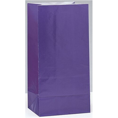 Paper Bags Purple 12 Pack