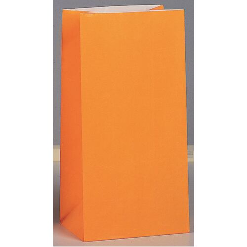 Paper Bags Orange 12 Pack