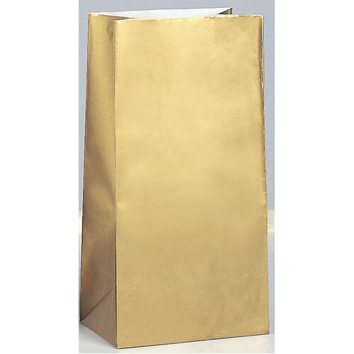 Paper Bags Gold 10 Pack