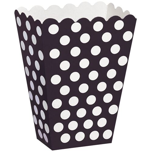 Dots Treat Boxes - Black 8 Pack
