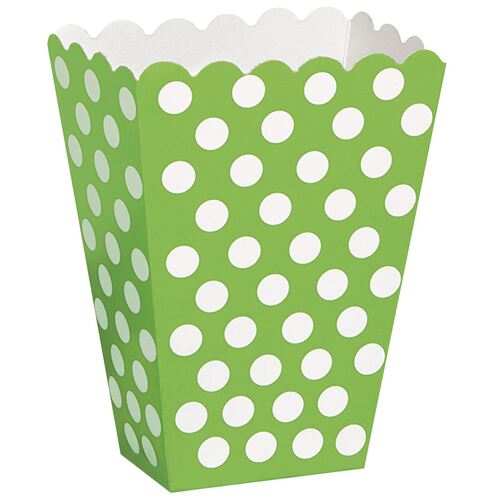 Dots Treat Boxes -Lime Green 8 Pack