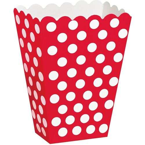 Dots Treat Boxes - Red 8 Pack