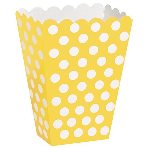 Dots Treat Boxes - Yellow 8 Pack