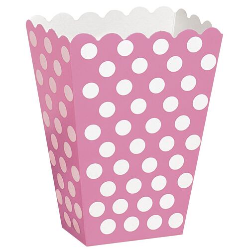Dots Treat Boxes - Hot Pink 8 Pack
