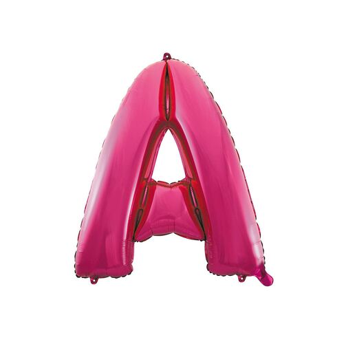 Hot Pink A Letter Foil Balloon 35cm
