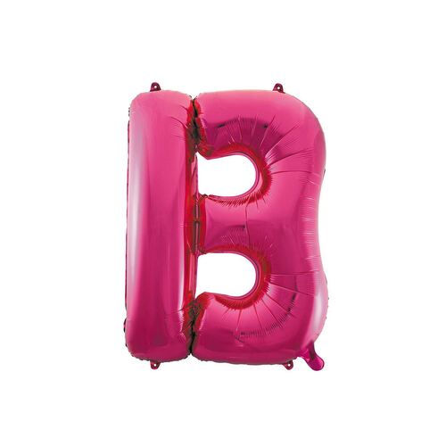 Hot Pink B Letter Foil Balloon 35cm