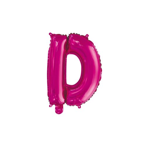 Hot Pink D Letter Foil Balloon 35cm