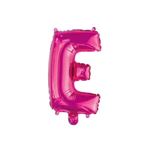Hot Pink E Letter Foil Balloon 35cm