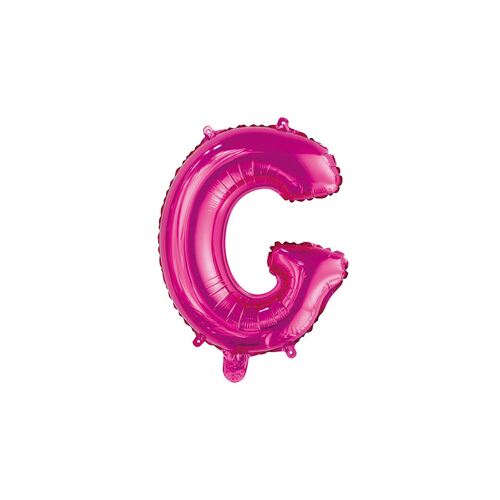 Hot Pink G Letter Foil Balloon 35cm