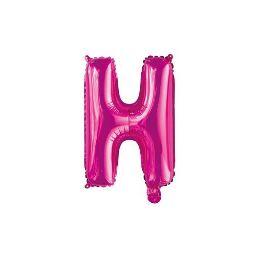 Hot Pink H Letter Foil Balloon 35cm