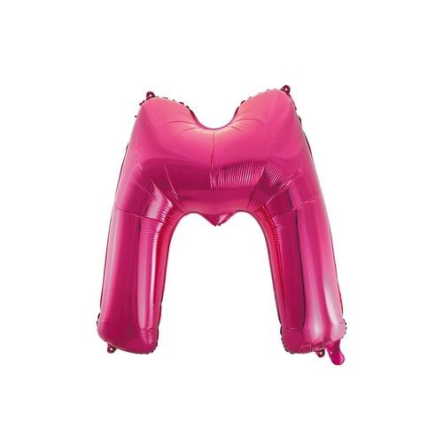 Hot Pink M Letter Foil Balloon 35cm