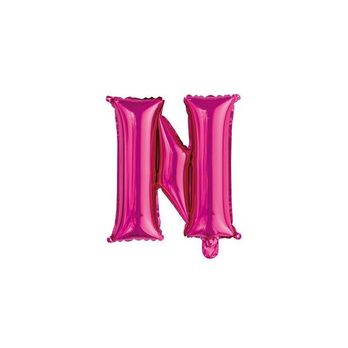 Hot Pink N Letter Foil Balloon 35cm