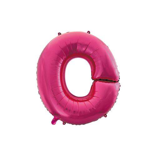 Hot Pink O Letter Foil Balloon 35cm