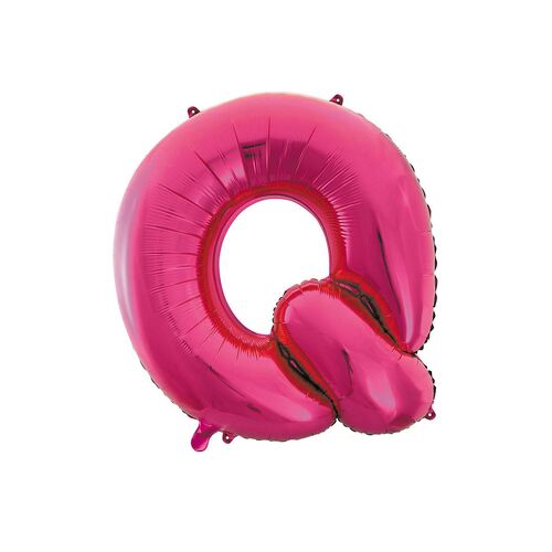 Hot Pink Q Letter Foil Balloon 35cm