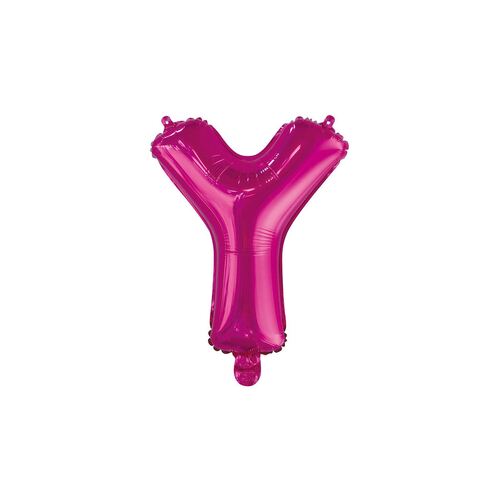 Hot Pink Y Letter Foil Balloon 35cm