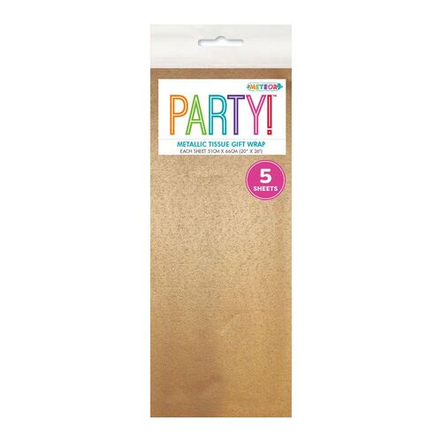 Metallic Copper Tissue Sheets 5 Pack