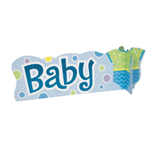 Blue Dots Baby Shower 3D Deluxe Centerpiece