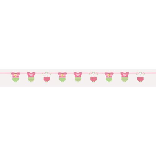 Pink Dots Baby Shower Cutout Banner 1.96m