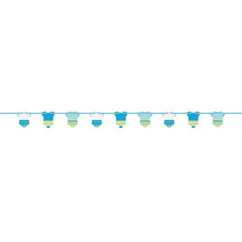 Blue Dots Baby Shower Cutout Banner 1.96m 