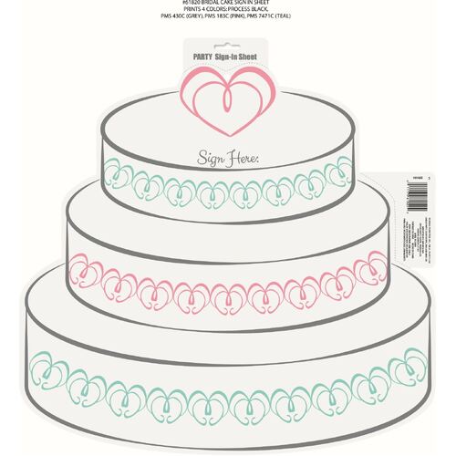 Bridal Cake Sign In Cutout