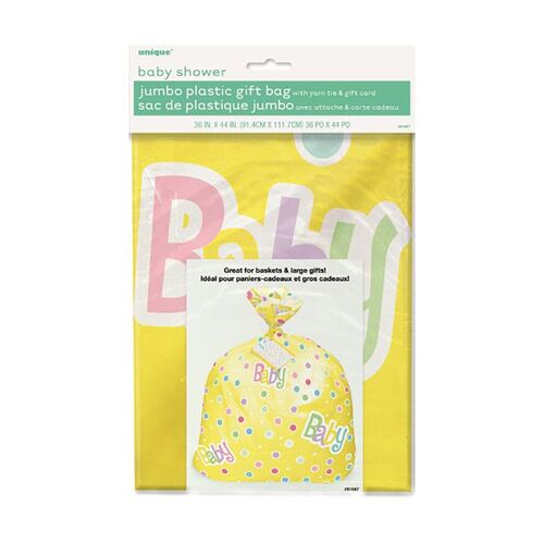 Polka Dots Baby Shower Jumbo Cello Bag